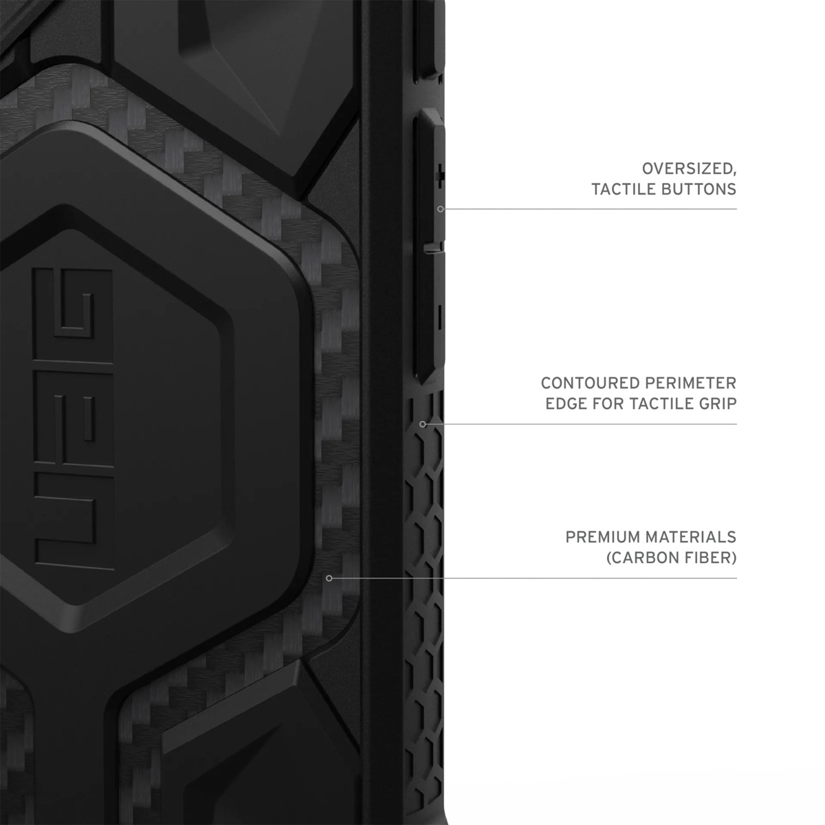 UAG Monarch Backcover Apple iPhone 16 Plus - Carbon Fiber