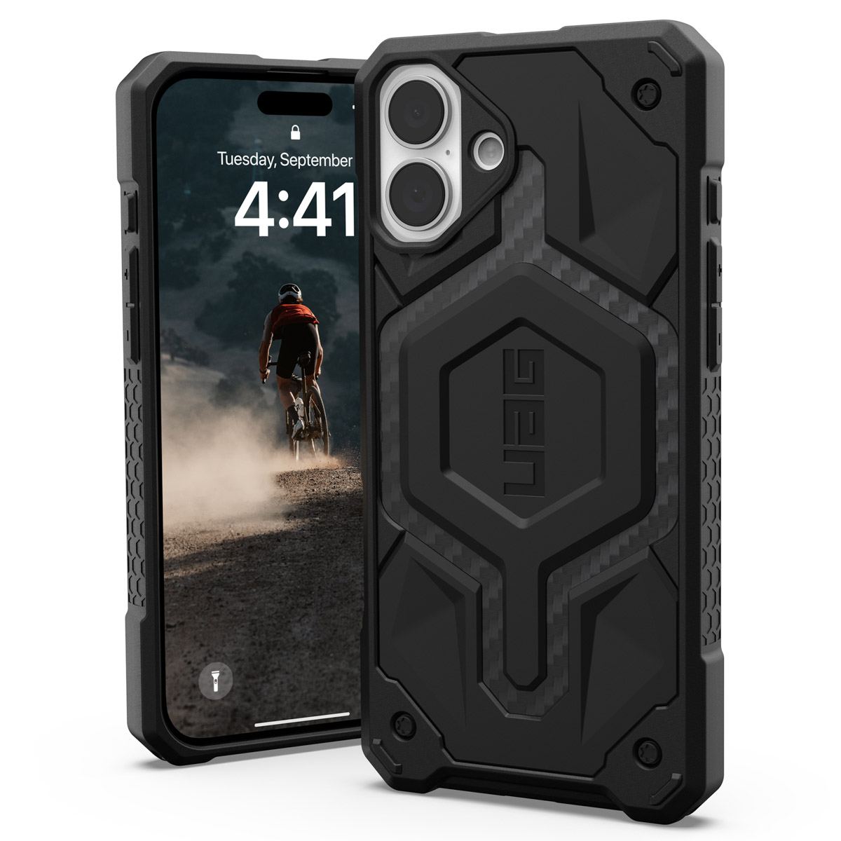UAG Monarch Backcover Apple iPhone 16 Plus - Carbon Fiber