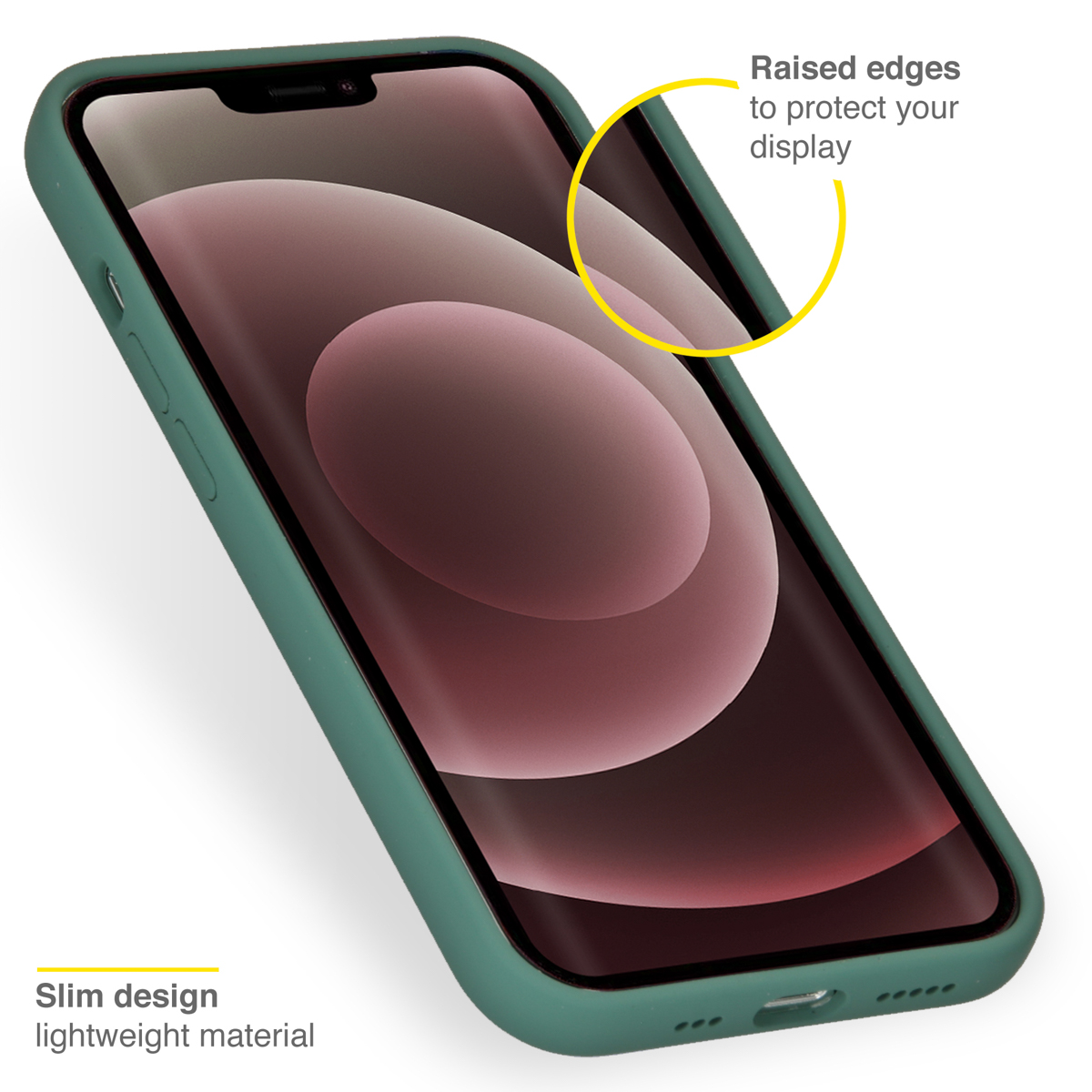 Accezz Liquid Silicone Backcover Apple iPhone 13 Pro Max - Donkergroen