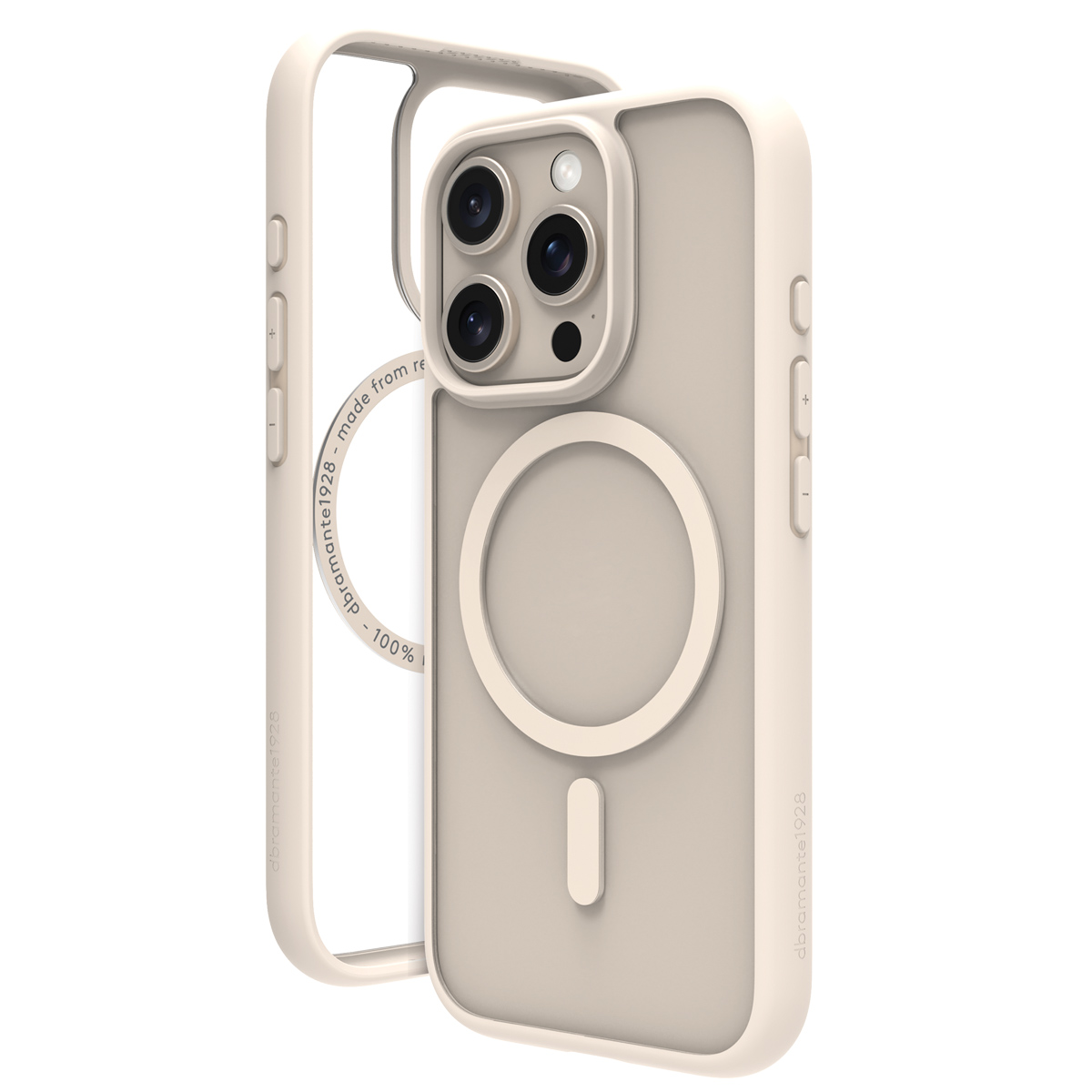 dbramante1928 Grenen Backcover MagSafe Apple iPhone 16 Pro - Transparant / Goud