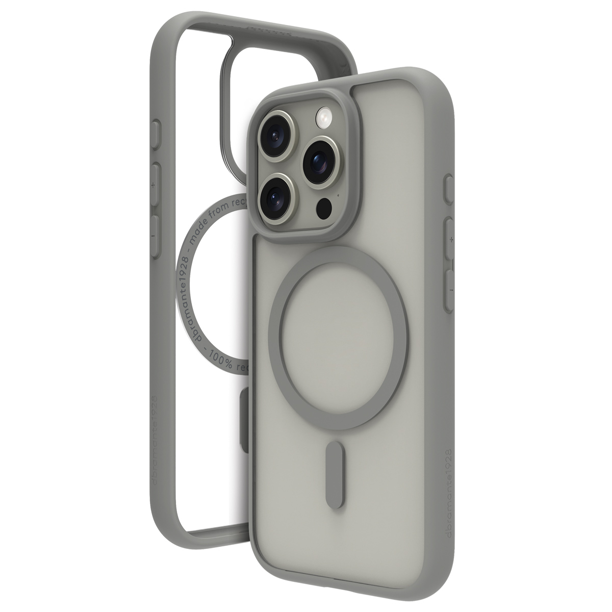 dbramante1928 Grenen Backcover MagSafe Apple iPhone 16 Pro - Transparant / Titanium