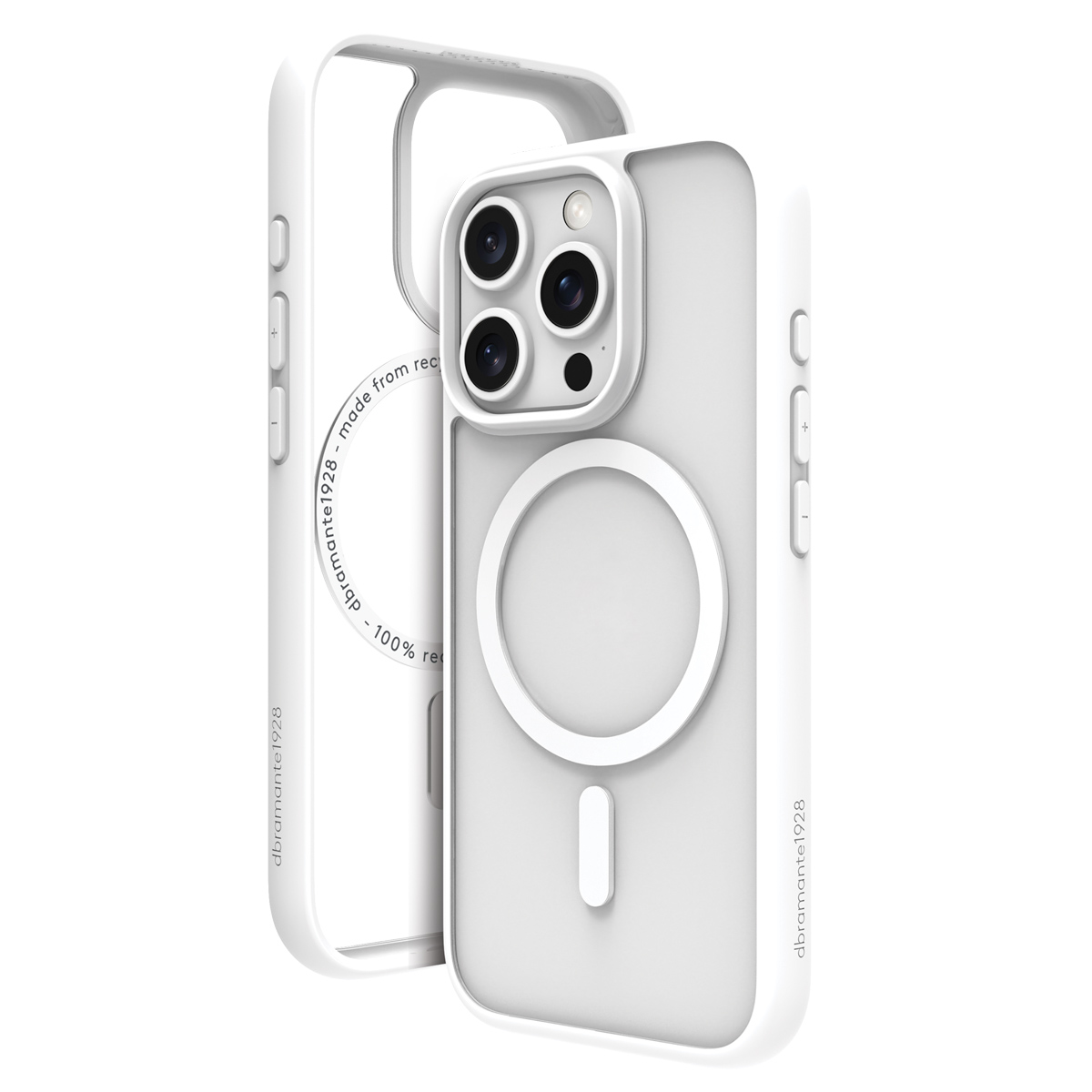 dbramante1928 Grenen Backcover MagSafe Apple iPhone 16 Pro - Transparant / Wit