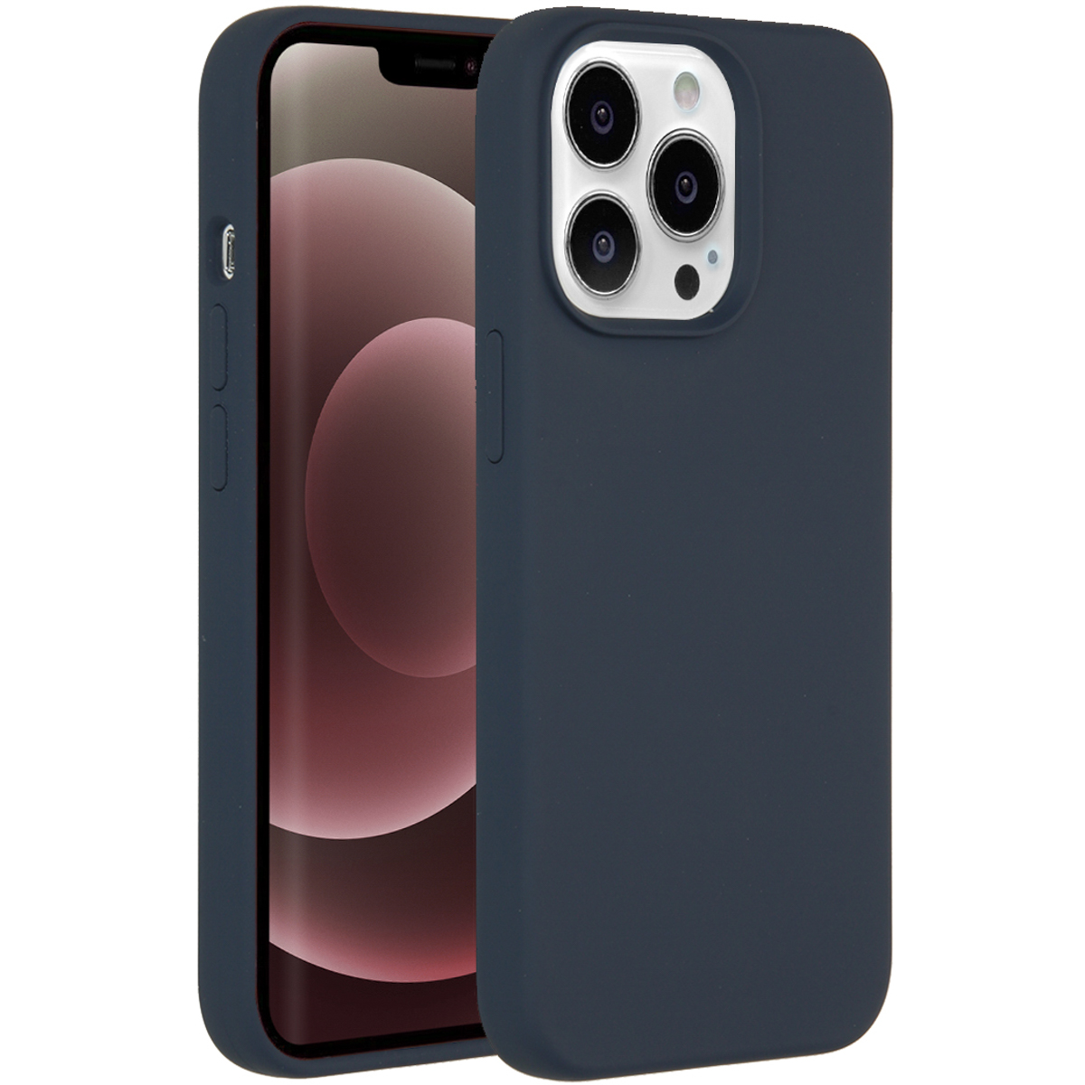 Accezz Liquid Silicone Backcover Apple iPhone 13 Pro Max - Donkerblauw