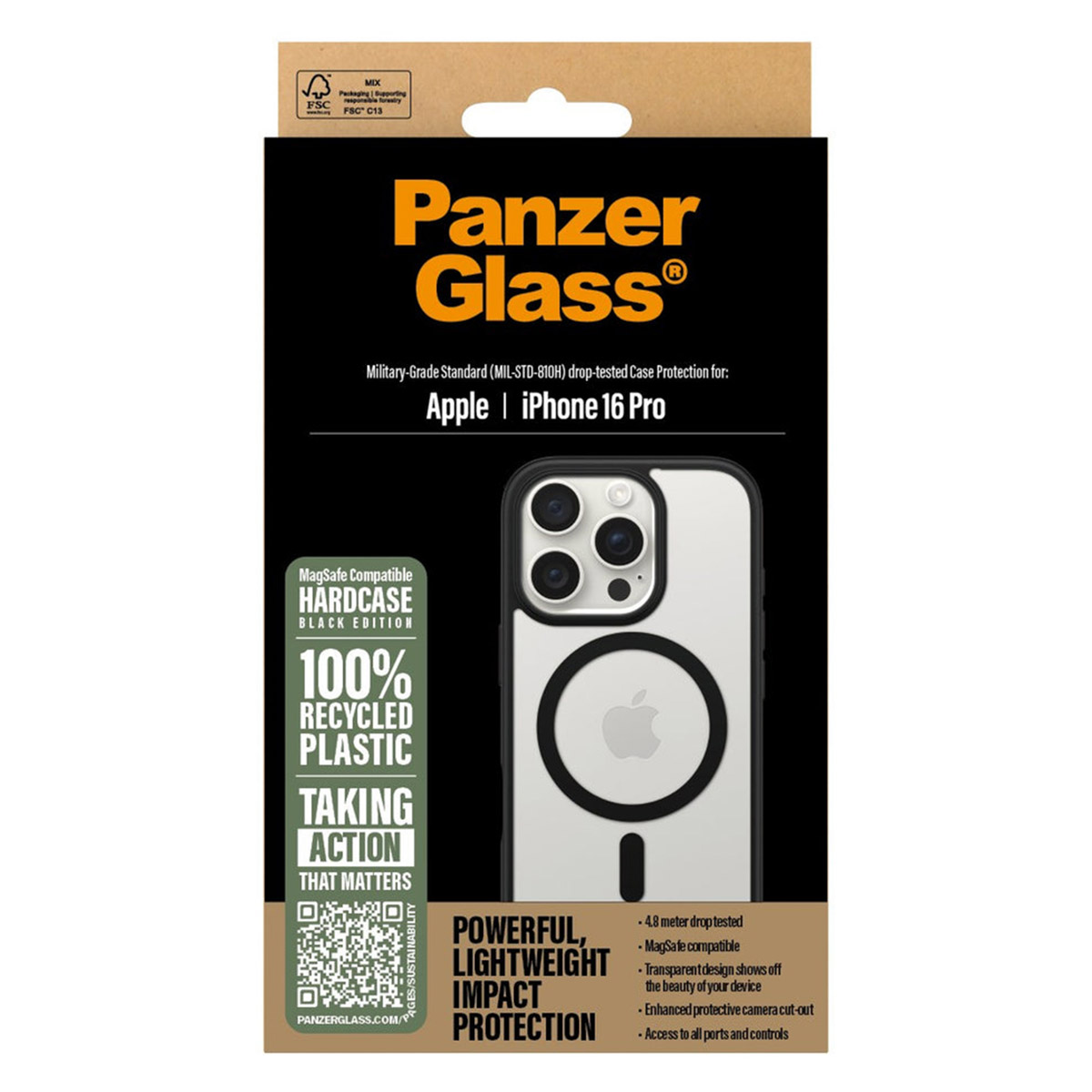 PanzerGlass HardCase MagSafe Apple iPhone 16 Pro - Zwart