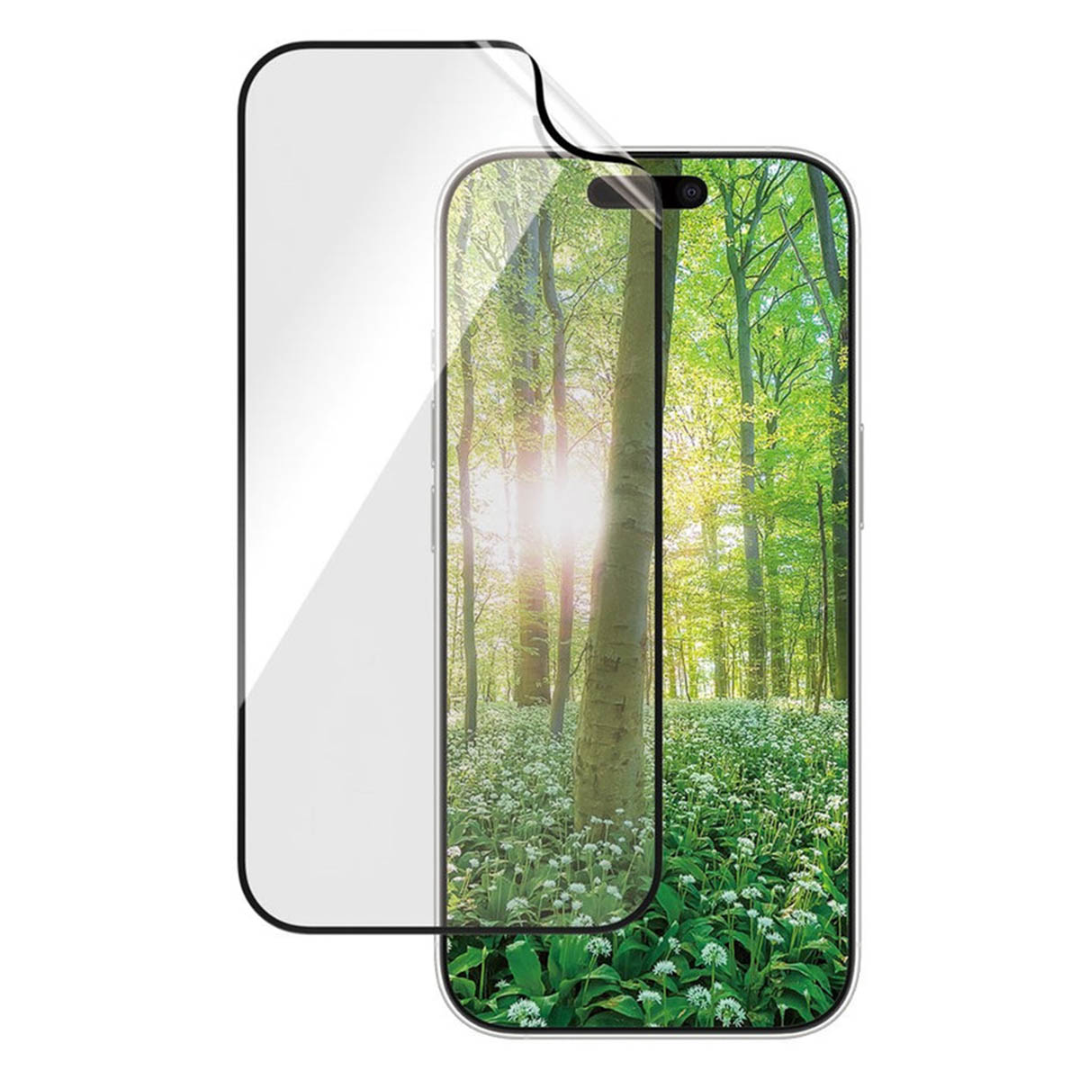 PanzerGlass Matrix Recycled Ultra-Wide Fit Anti-Bacterial Screenprotector incl. applicator Apple iPhone 16 Pro