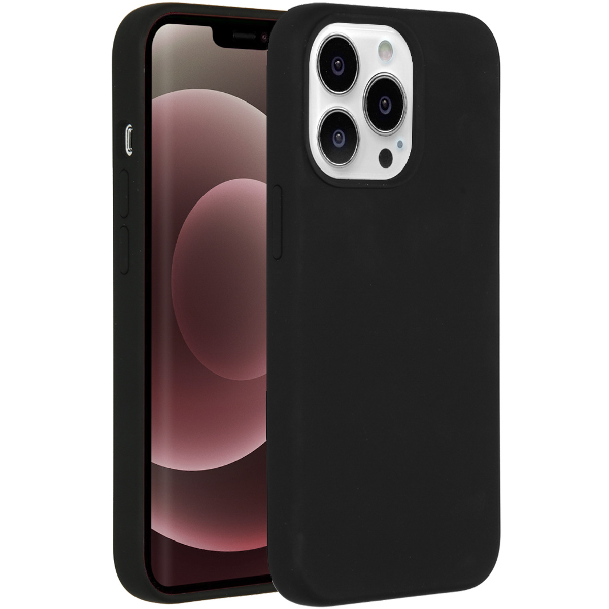 Accezz Liquid Silicone Backcover met MagSafe Apple iPhone 13 Pro Max - Black