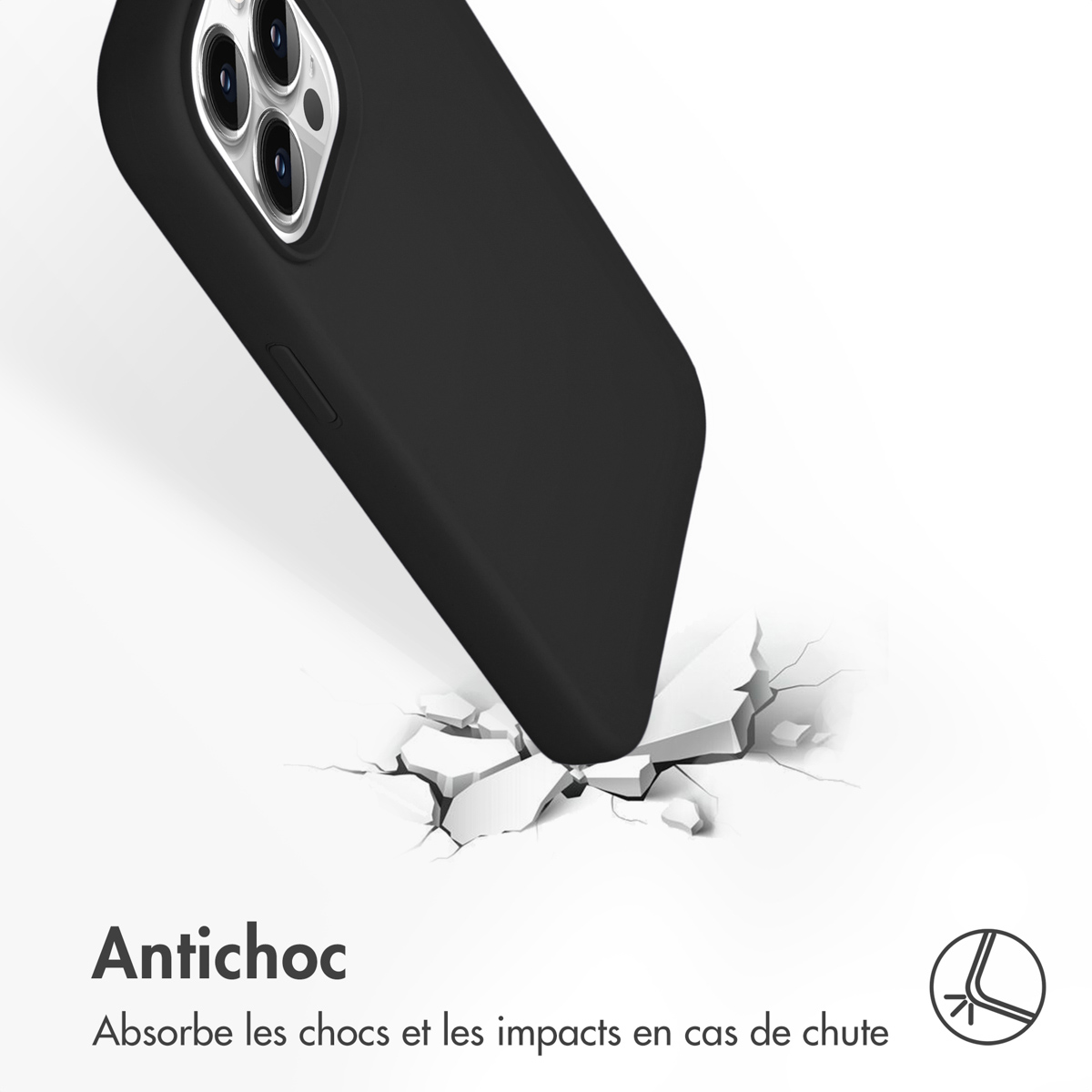 Accezz Liquid Silicone Backcover met MagSafe Apple iPhone 13 Pro Max - Black