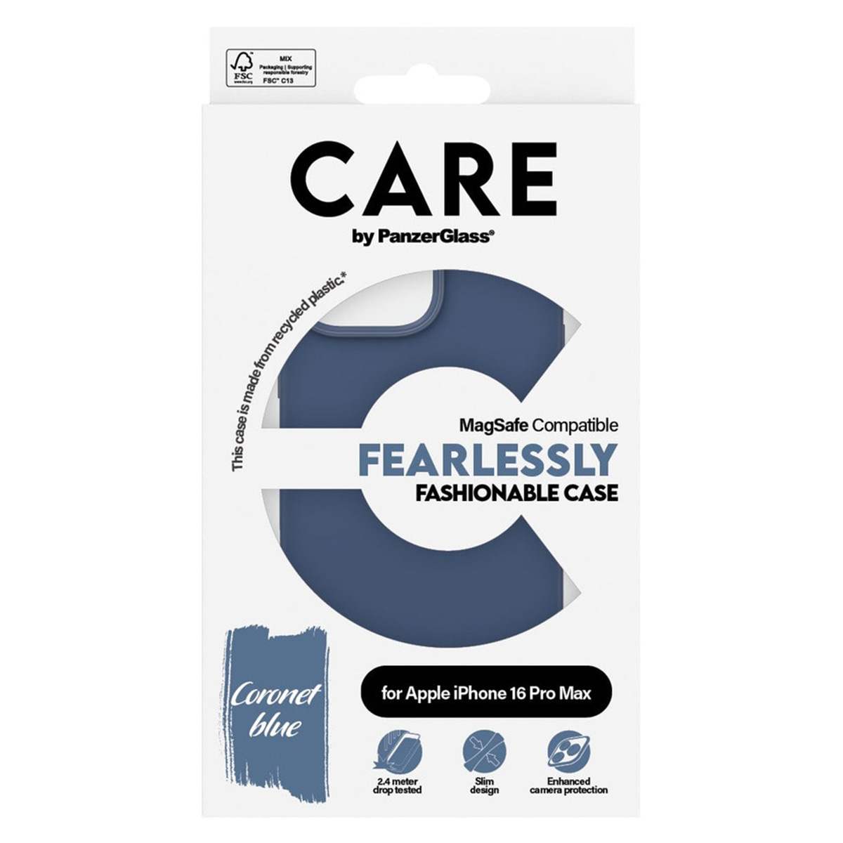 CARE by PanzerGlass Fashion Backcover MagSafe Apple iPhone 16 Pro Max - Blauw