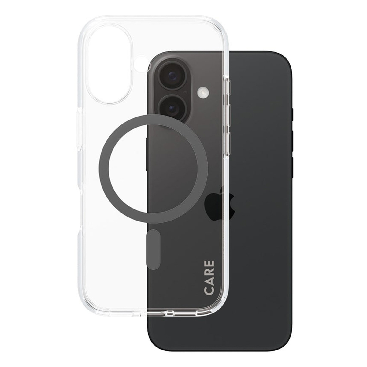 CARE by PanzerGlass Urban Combat Case MagSafe Apple iPhone 16 - Transparant / Zwart