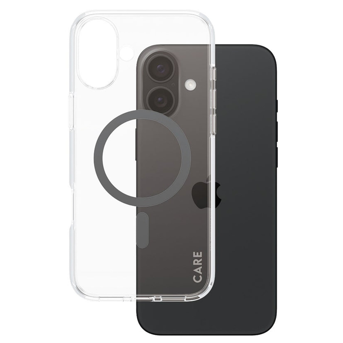 CARE by PanzerGlass Urban Combat Case MagSafe Apple iPhone 16 Plus - Transparant / Zwart