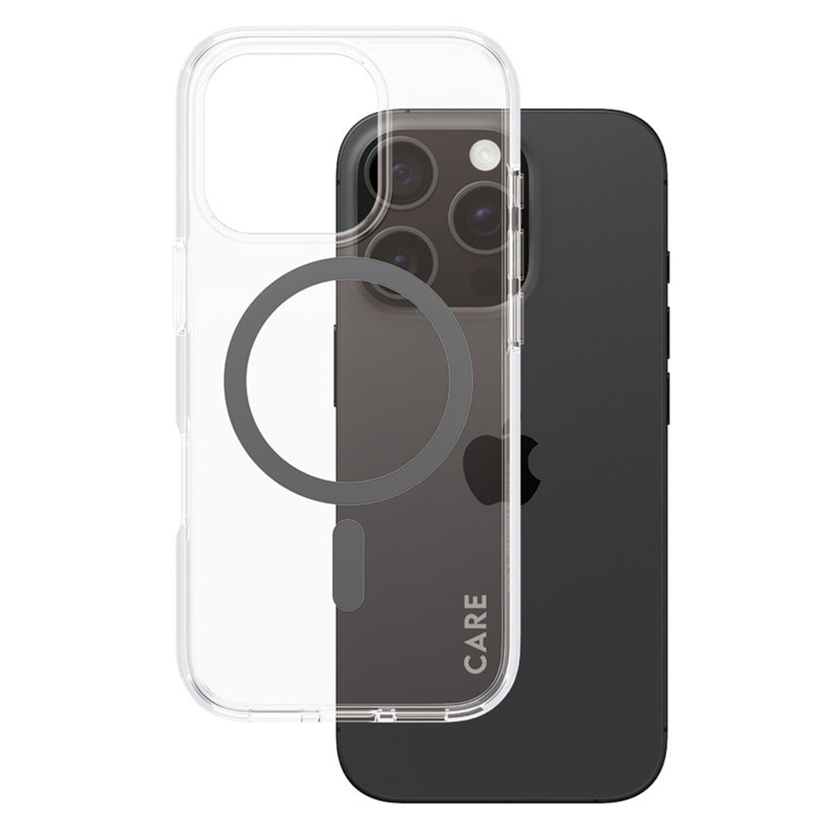 CARE by PanzerGlass Urban Combat Case MagSafe Apple iPhone 16 Pro - Transparant / Zwart