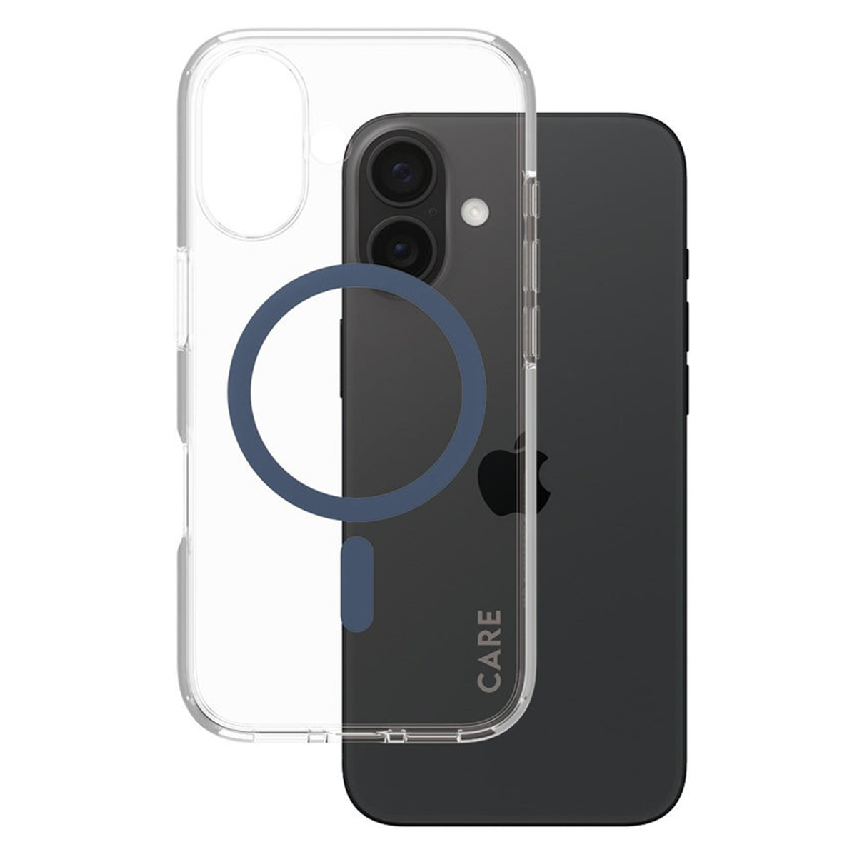 CARE by PanzerGlass Urban Combat Case MagSafe Apple iPhone 16 - Transparant / Blauw