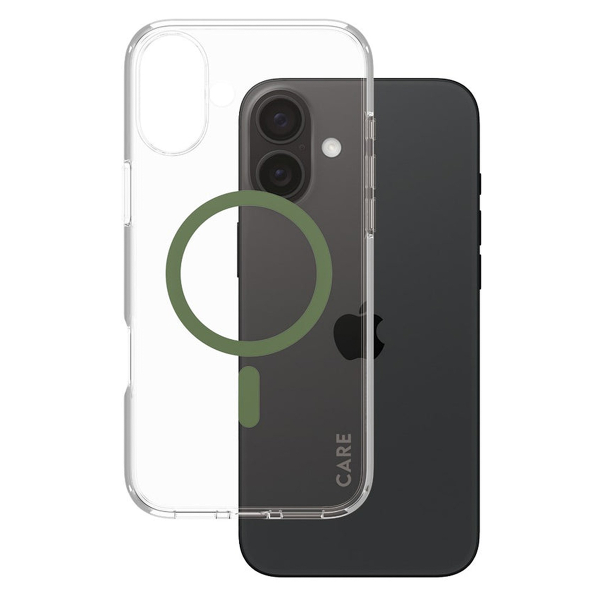 CARE by PanzerGlass Urban Combat Case MagSafe Apple iPhone 16 Plus - Transparant / Groen