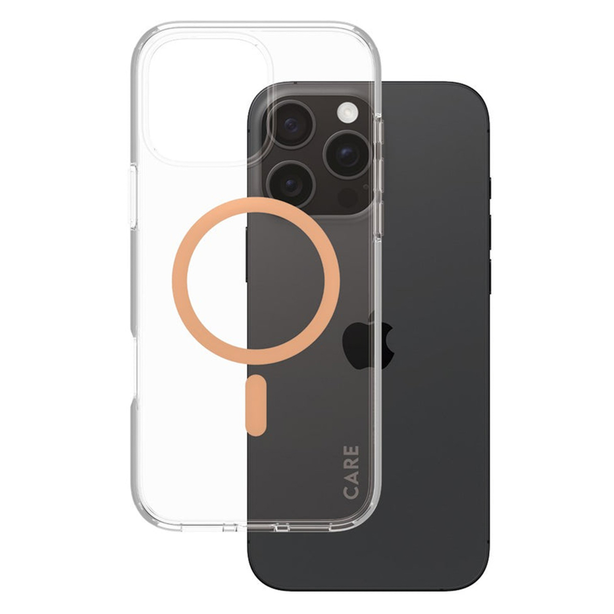 CARE by PanzerGlass Urban Combat Case MagSafe Apple iPhone 16 Pro Max - Transparant / Peach