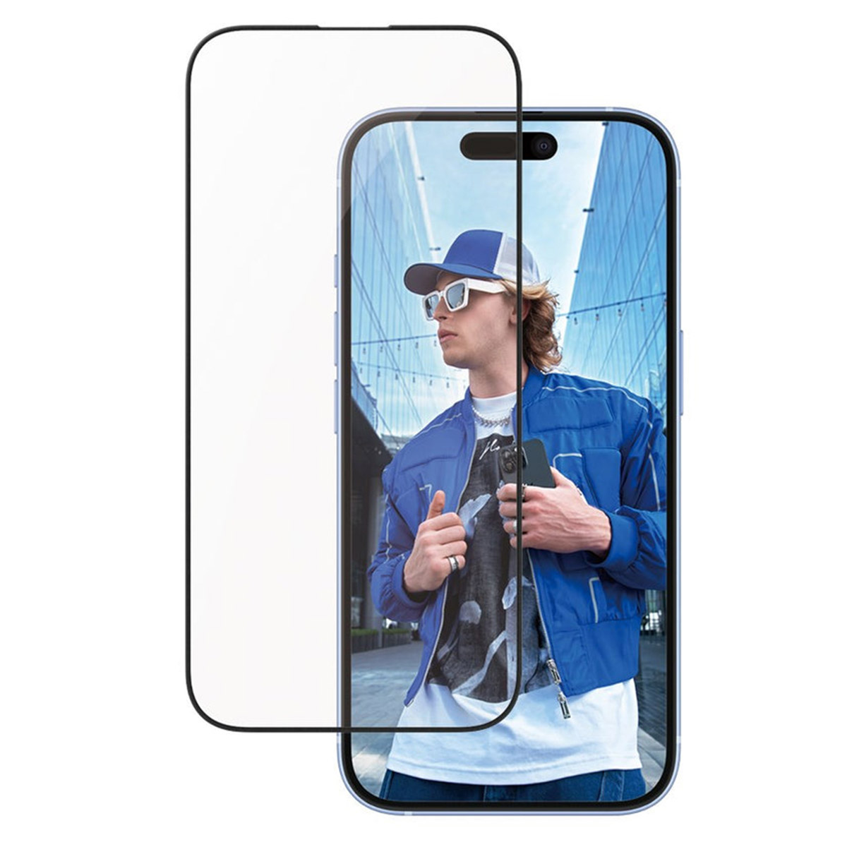 PanzerGlass Screenprotector Aluminium Frame Ultra Wide Fit met applicator Apple iPhone 16