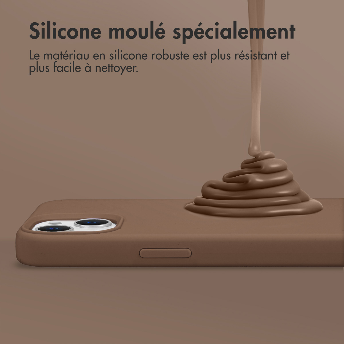 Accezz Liquid Silicone Backcover met MagSafe Apple iPhone 13 Pro - Light Brown
