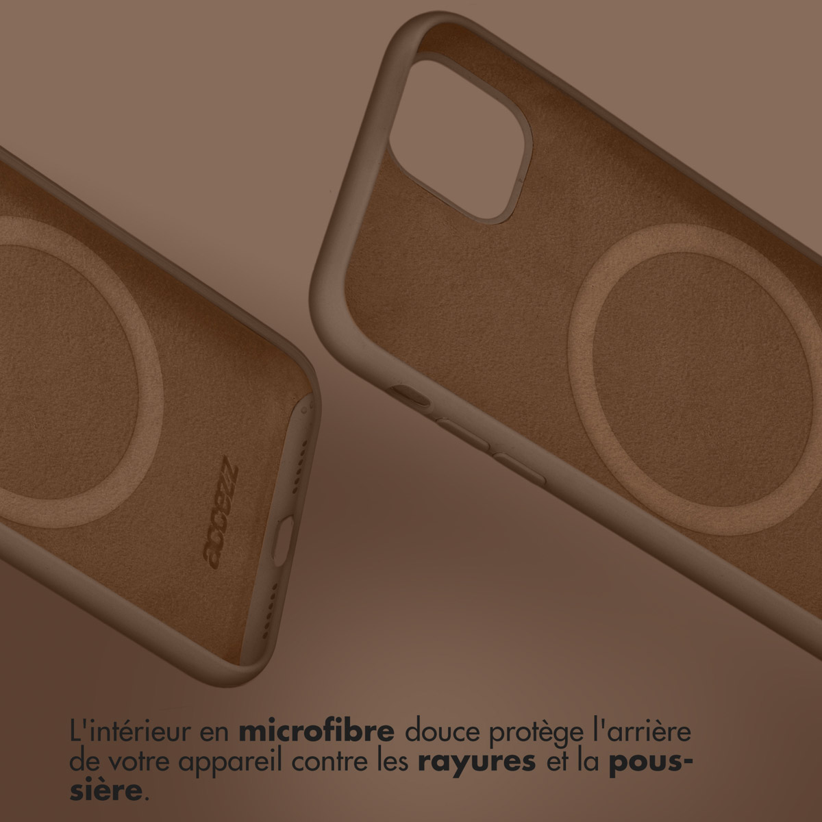 Accezz Liquid Silicone Backcover met MagSafe Apple iPhone 13 Pro - Light Brown