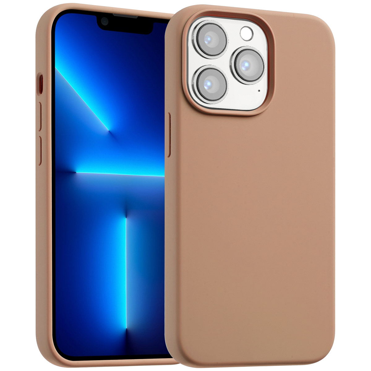 Accezz Liquid Silicone Backcover met MagSafe Apple iPhone 13 Pro - Light Brown