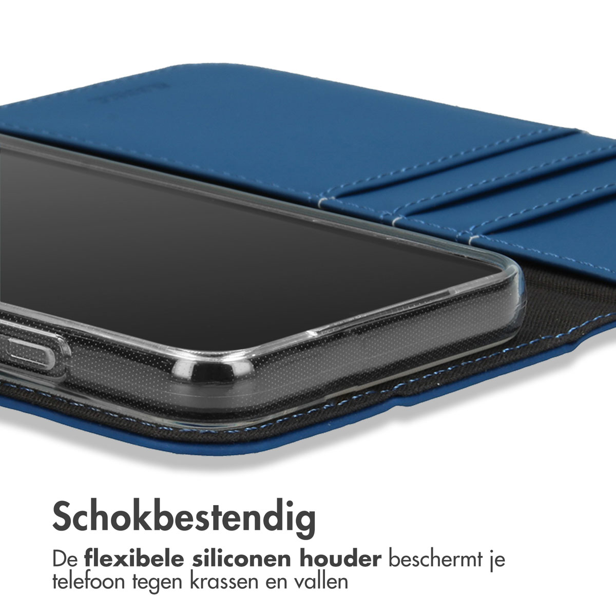 Accezz Wallet Softcase Bookcase Apple iPhone 13 Pro - Donkerblauw