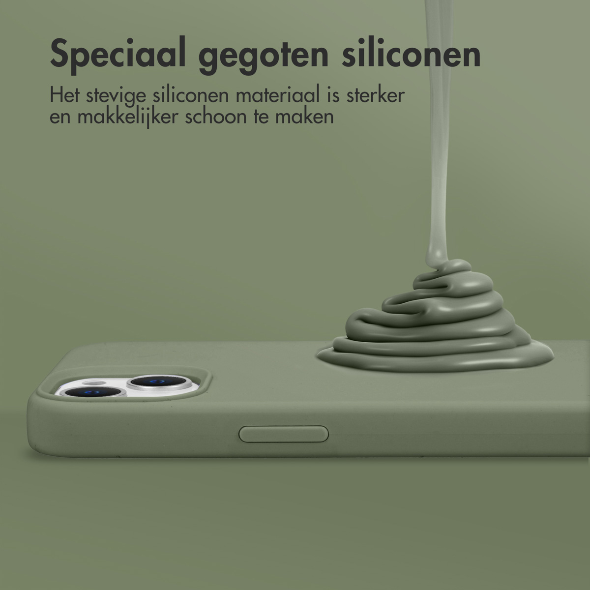 Accezz Liquid Silicone Backcover met MagSafe Apple iPhone 11 - Cooper Green