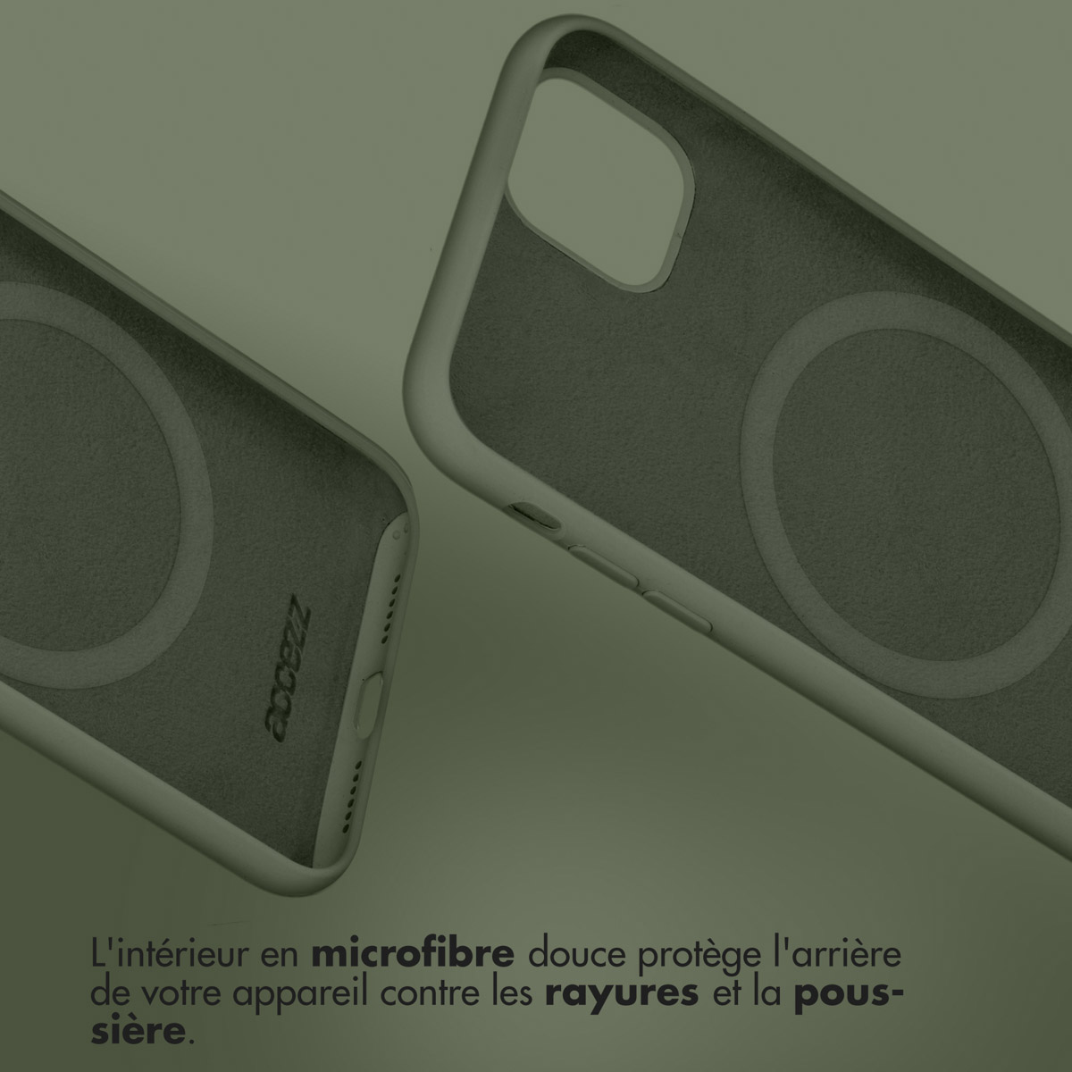 Accezz Liquid Silicone Backcover met MagSafe Apple iPhone 11 - Cooper Green