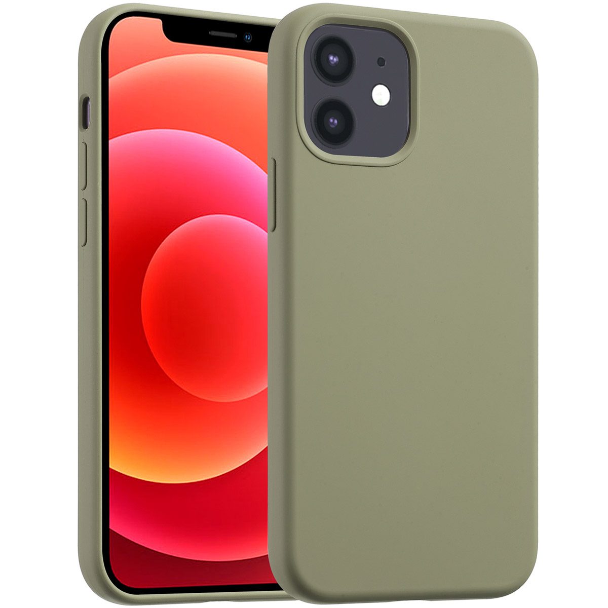 Accezz Liquid Silicone Backcover met MagSafe Apple iPhone 12 (Pro) - Cooper Green