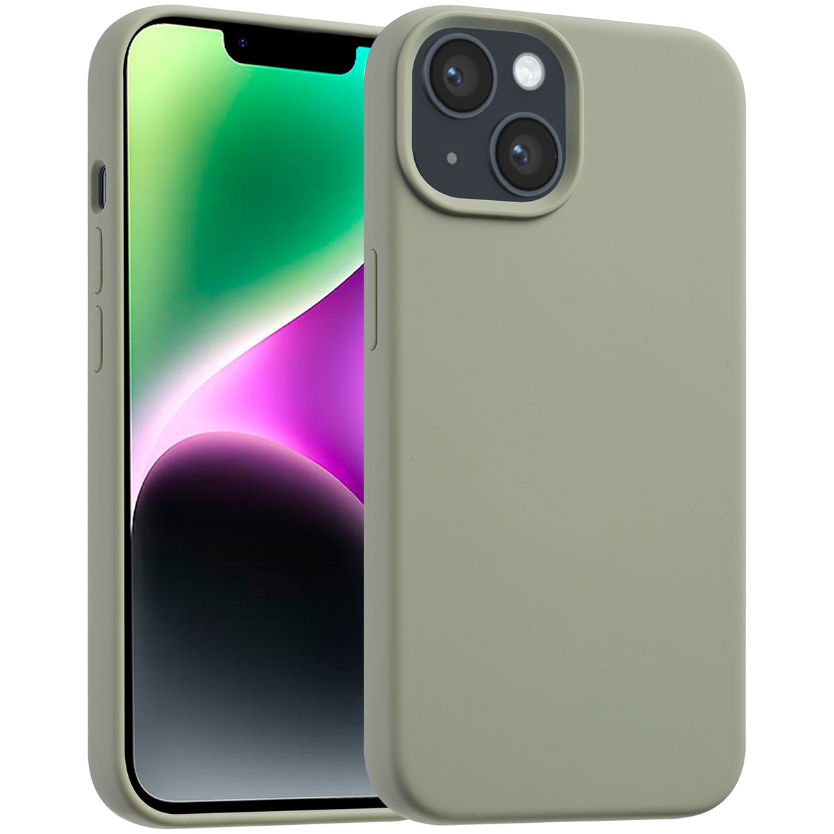 Accezz Liquid Silicone Backcover met MagSafe Apple iPhone 14 - Cooper Green