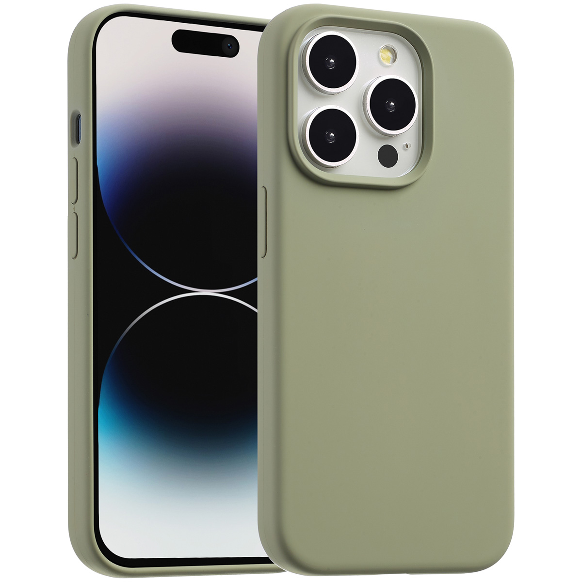 Accezz Liquid Silicone Backcover met MagSafe Apple iPhone 14 Pro - Cooper Green