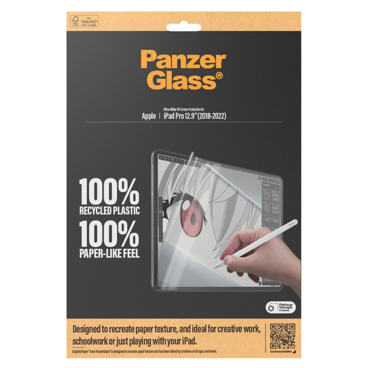 PanzerGlass GraphicPaper Ultra-Wide Fit Screenprotector Apple iPad Pro 12.9 (2018/2020/2021/2022)