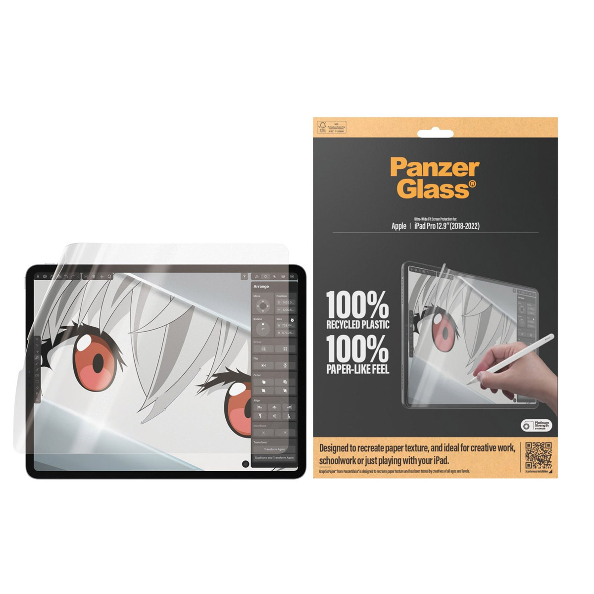 PanzerGlass GraphicPaper Ultra-Wide Fit Screenprotector Apple iPad Pro 12.9 (2018/2020/2021/2022)