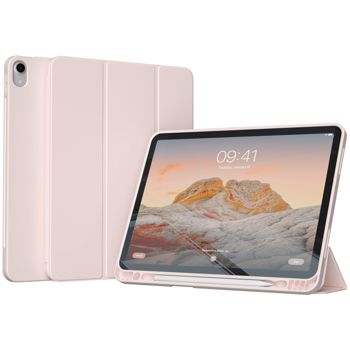 Accezz Smart Silicone Bookcase Apple iPad 11 (2025) 11 inch / iPad 10 (2022) 10.9 inch - Roze