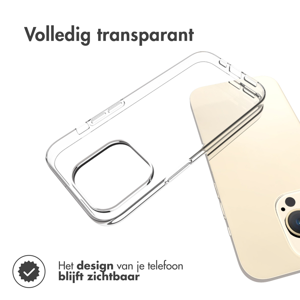 Accezz Clear Backcover Apple iPhone 15 Pro - Transparant