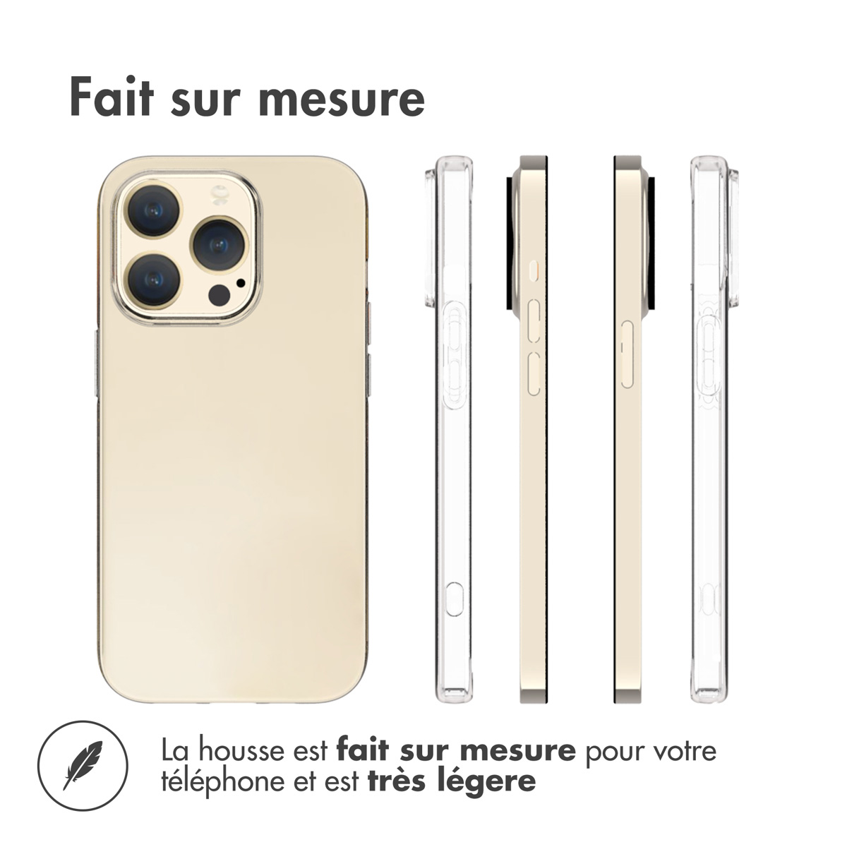Accezz Clear Backcover Apple iPhone 15 Pro - Transparant