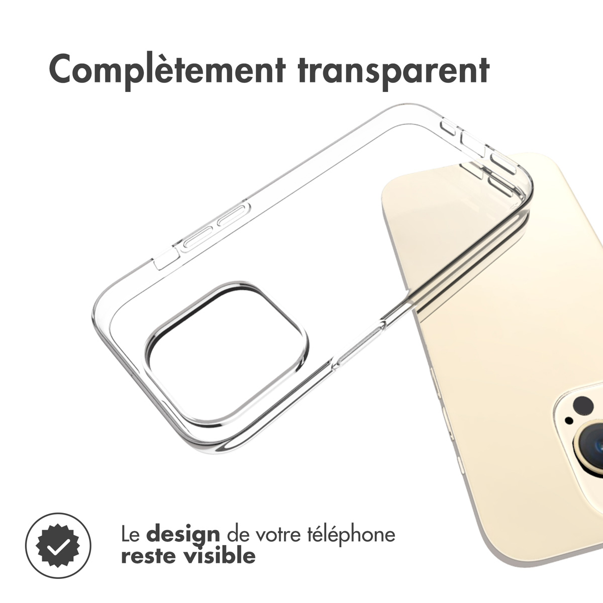 Accezz Clear Backcover Apple iPhone 15 Pro - Transparant