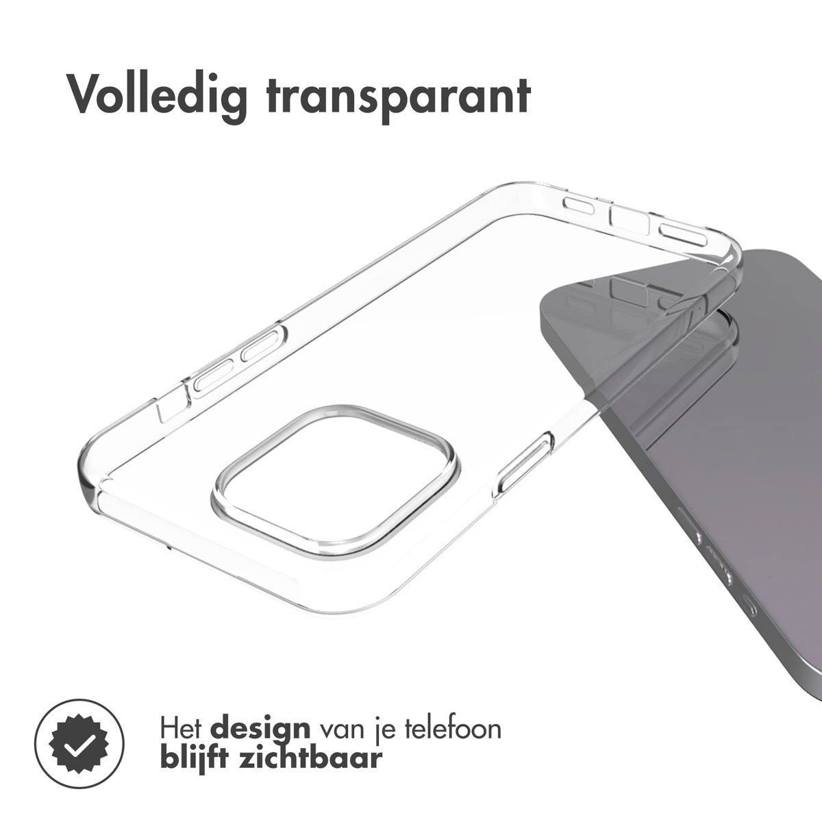 Accezz Clear Backcover Apple iPhone 15 Pro Max - Transparant