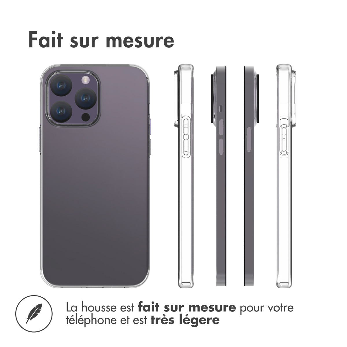 Accezz Clear Backcover Apple iPhone 15 Pro Max - Transparant