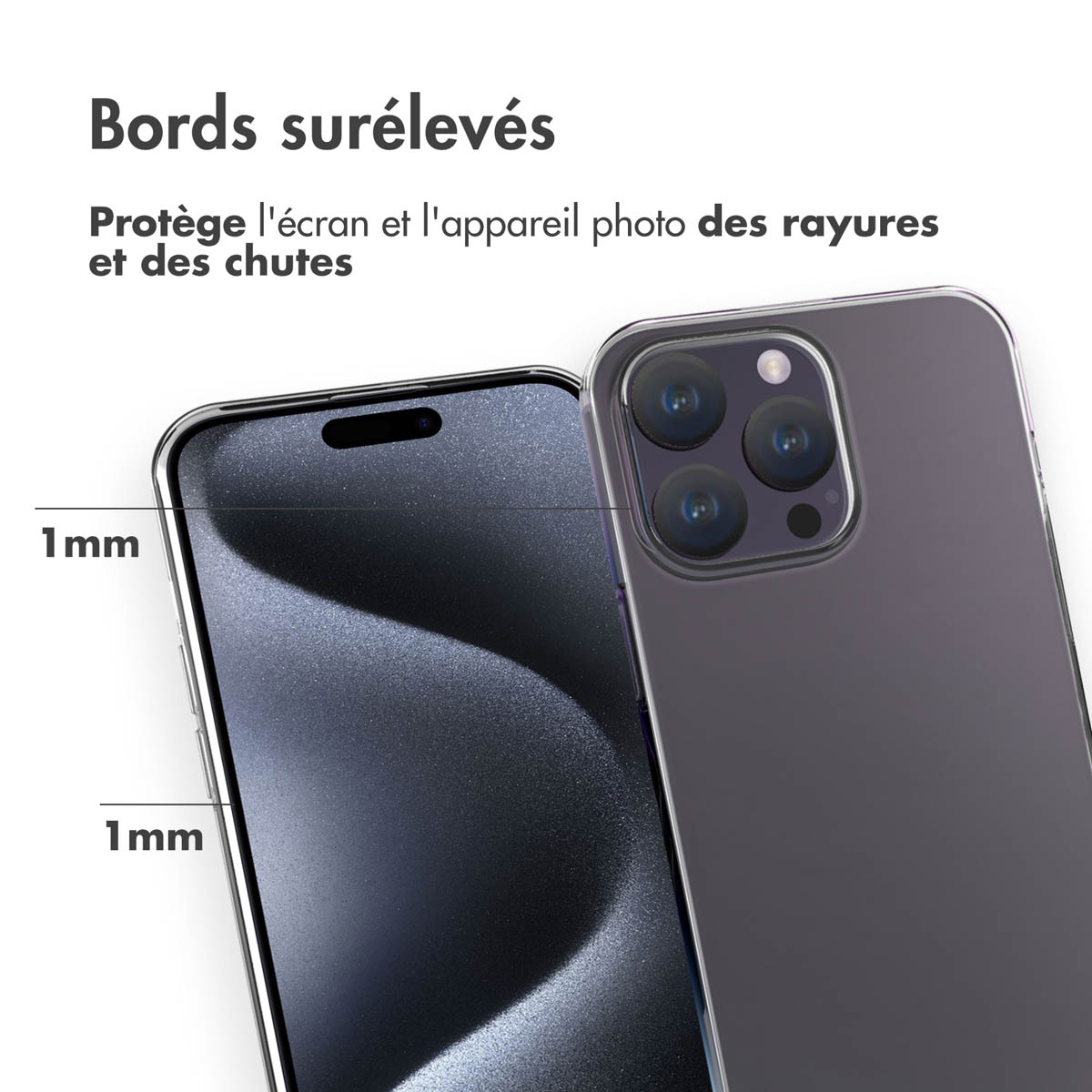 Accezz Clear Backcover Apple iPhone 15 Pro Max - Transparant