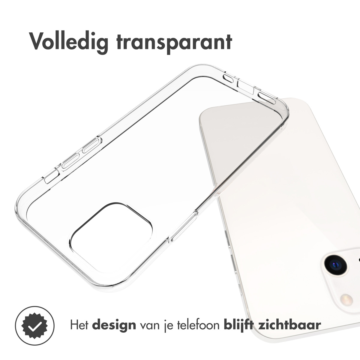 Accezz Clear Backcover Apple iPhone 13 - Transparant