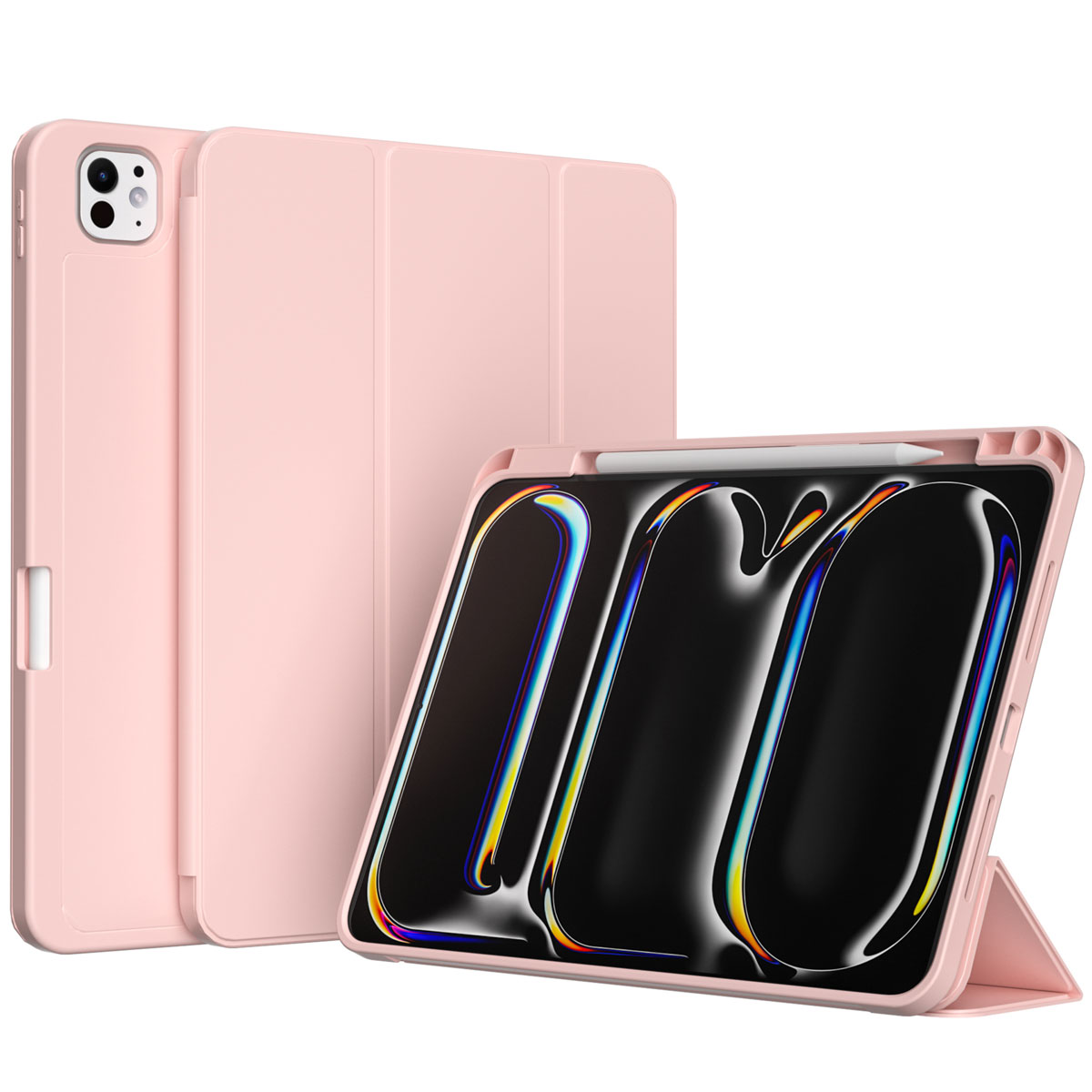 Accezz Smart Silicone Bookcase Apple iPad Pro 13 (2024) M4 - Roze