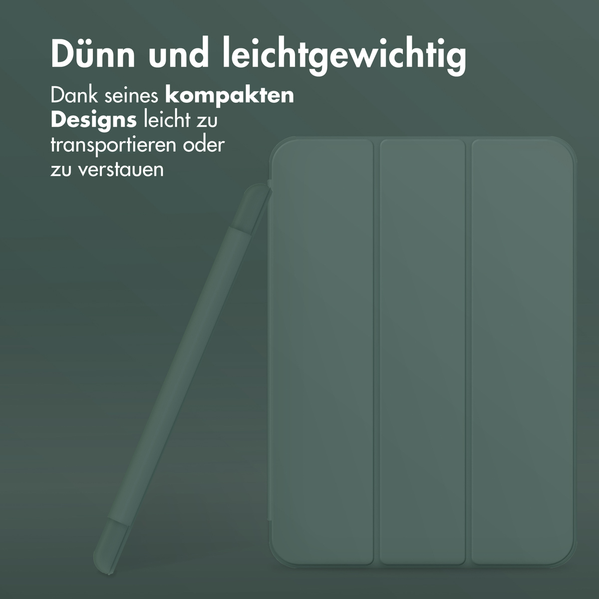 Accezz Smart Silicone Bookcase Apple iPad Pro 13 (2024) M4 - Donkergroen