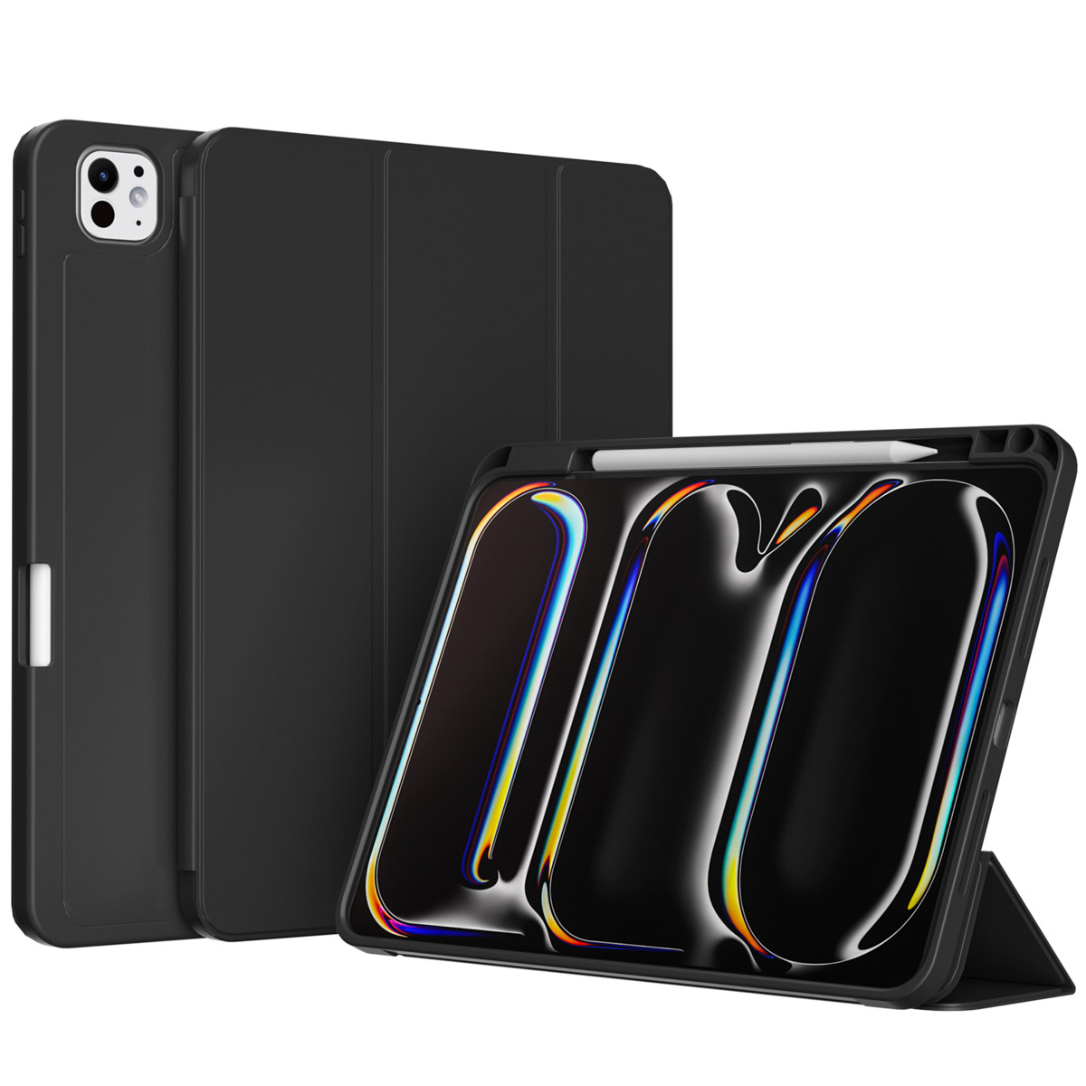 Accezz Smart Silicone Bookcase Apple iPad Pro 11 (2024) M4 - Zwart