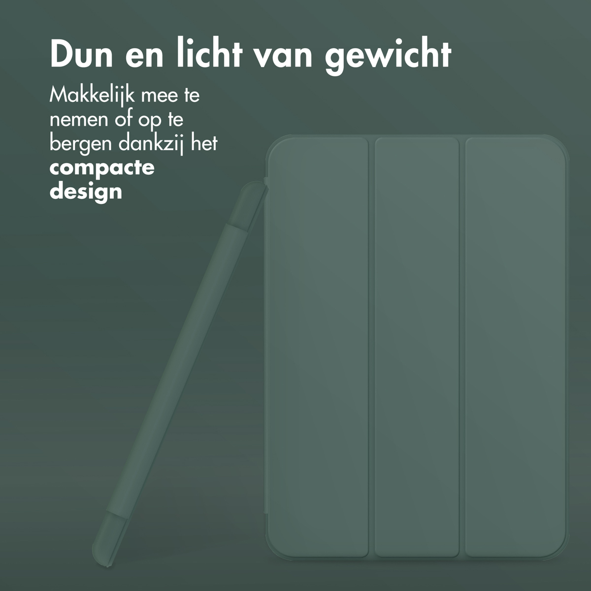 Accezz Smart Silicone Bookcase Apple iPad Air 13 inch (2025) M3 / (2024) M2 - Donkergroen
