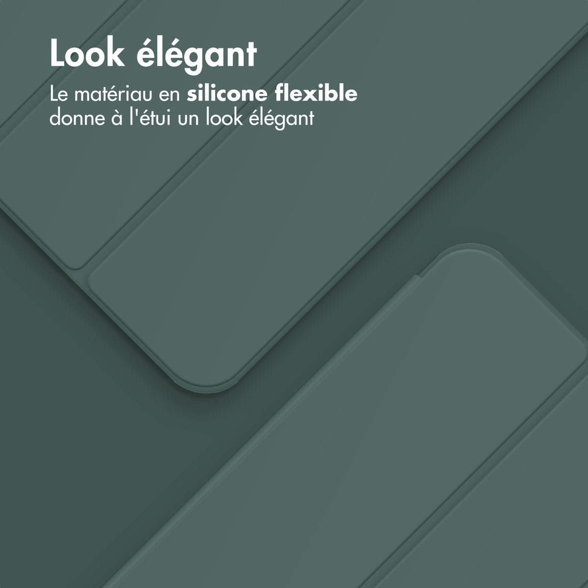 Accezz Smart Silicone Bookcase Apple iPad Air 13 inch (2025) M3 / (2024) M2 - Donkergroen