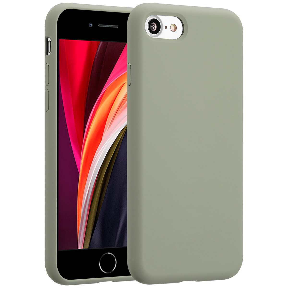Accezz Liquid Silicone Backcover Apple iPhone SE (2022 / 2020) / 8 / 7 - Cooper Green