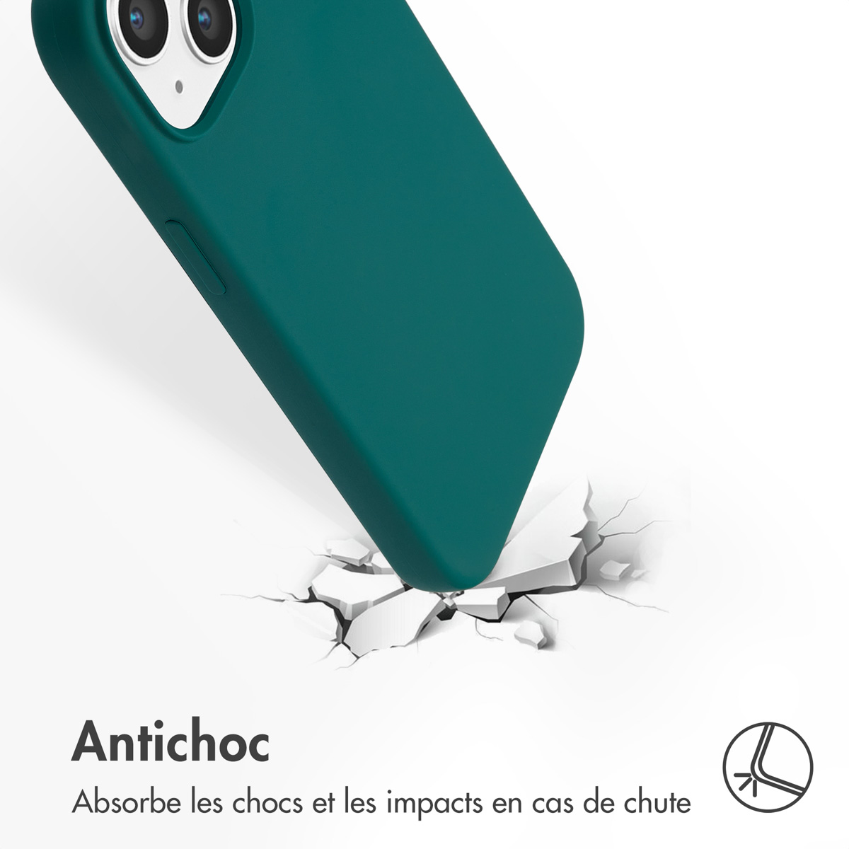 Accezz Liquid Silicone Backcover met MagSafe Apple iPhone 15 - Forest Green