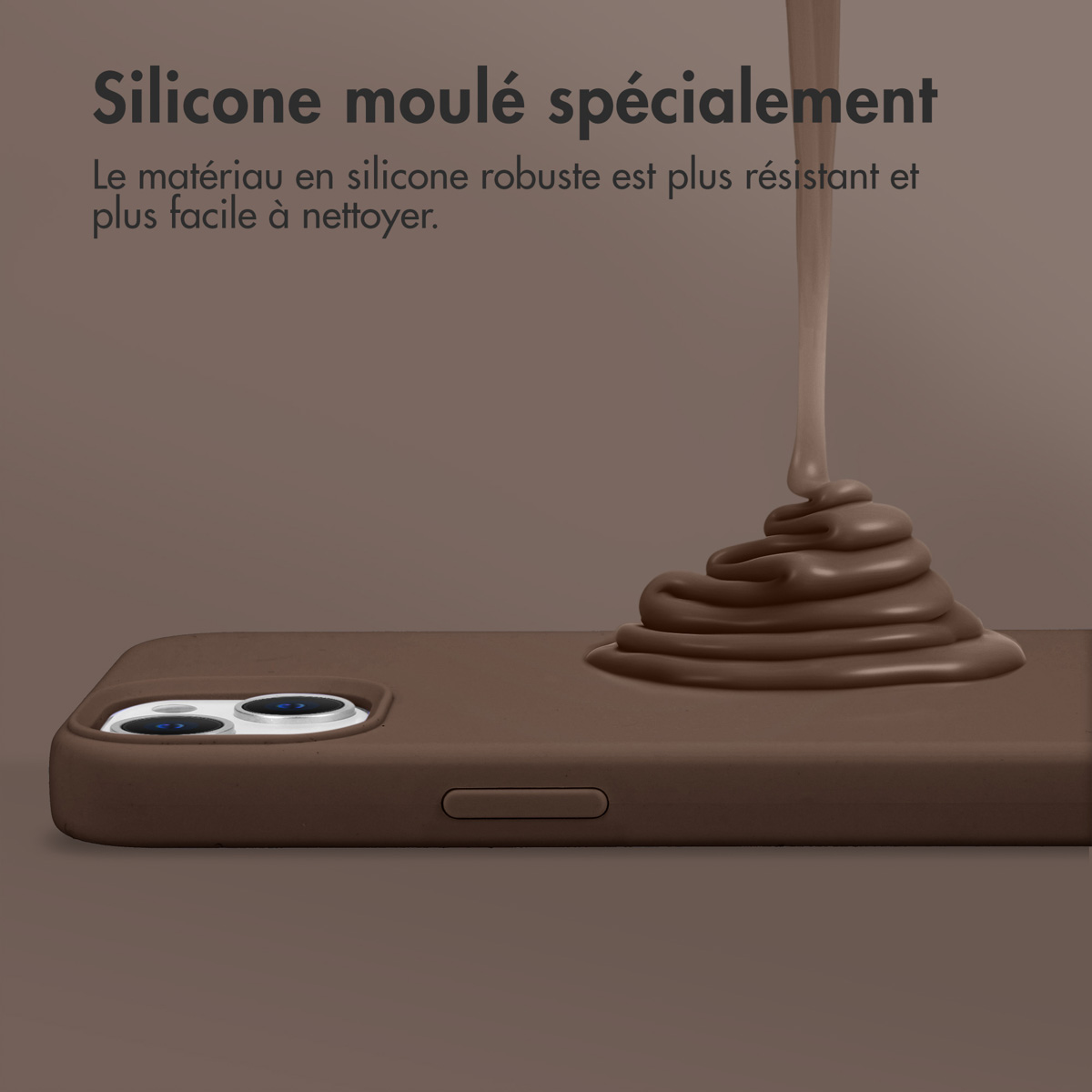 Accezz Liquid Silicone Backcover met MagSafe Apple iPhone 15 Pro Max - New Tea Brown