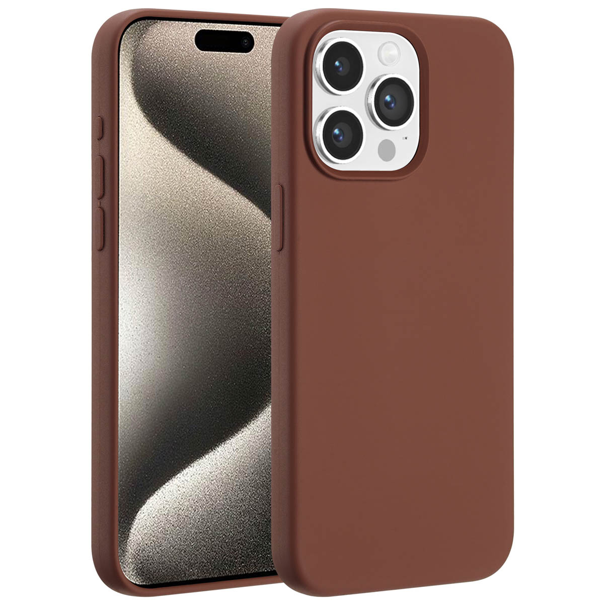 Accezz Liquid Silicone Backcover met MagSafe Apple iPhone 15 Pro Max - New Tea Brown