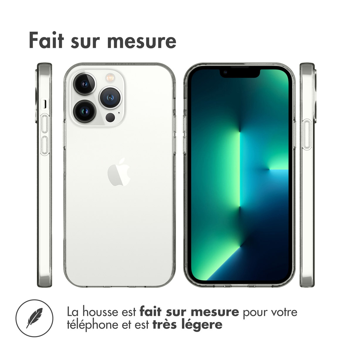Accezz Clear Backcover Apple iPhone 13 Pro - Transparant