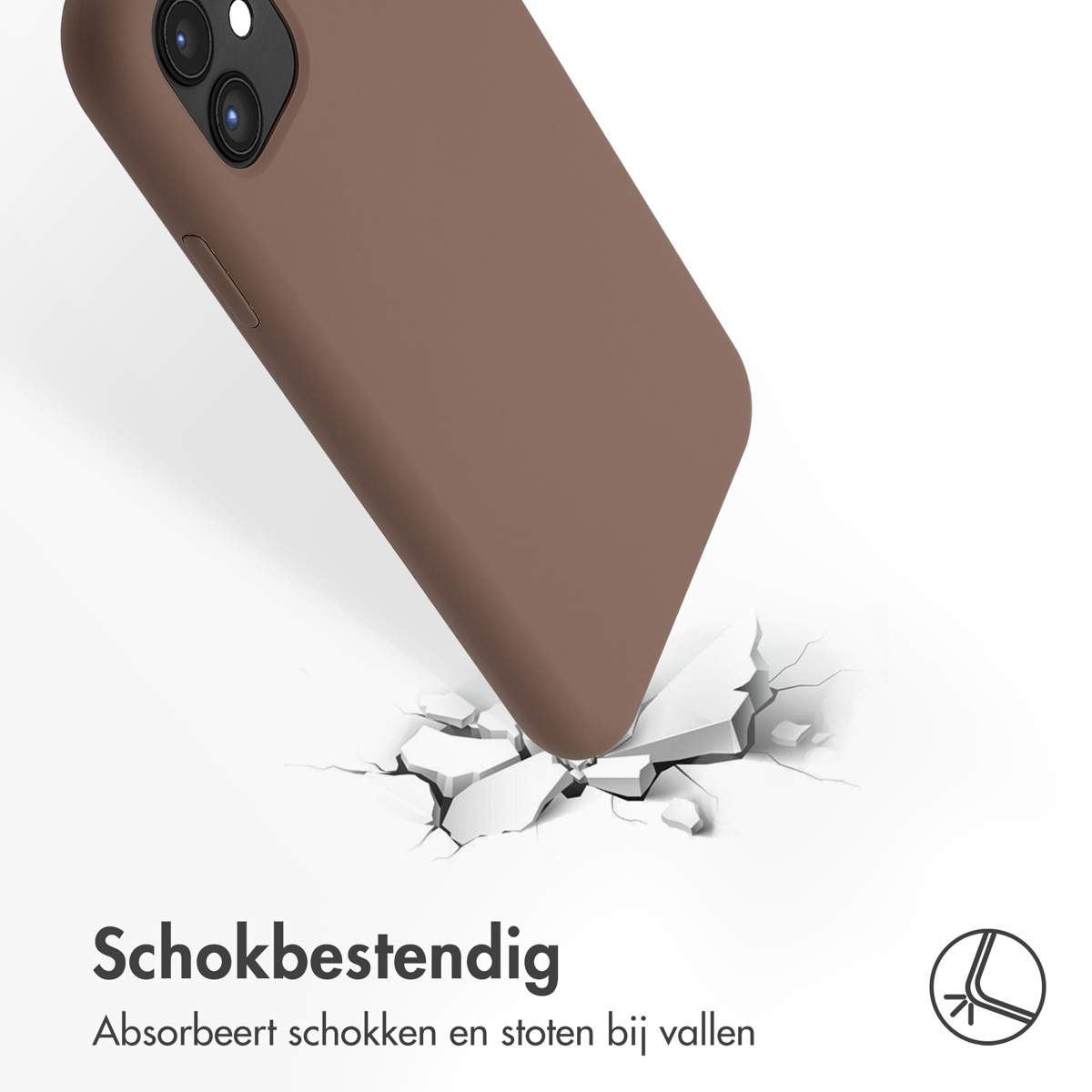 Accezz Liquid Silicone Backcover met MagSafe Apple iPhone 11 - Lichtbruin