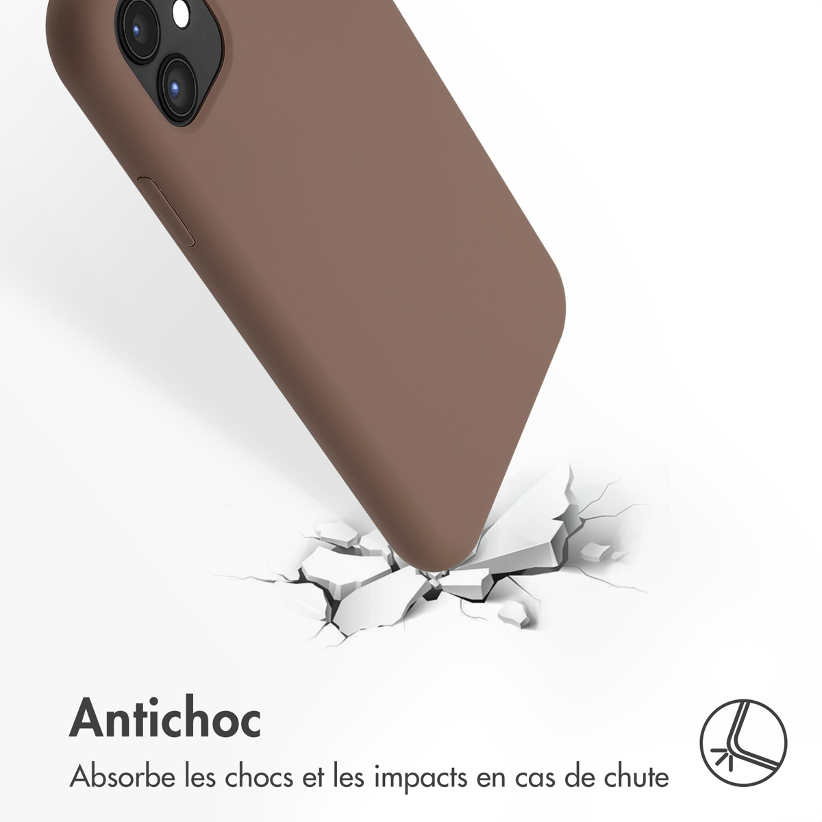 Accezz Liquid Silicone Backcover met MagSafe Apple iPhone 11 - Lichtbruin